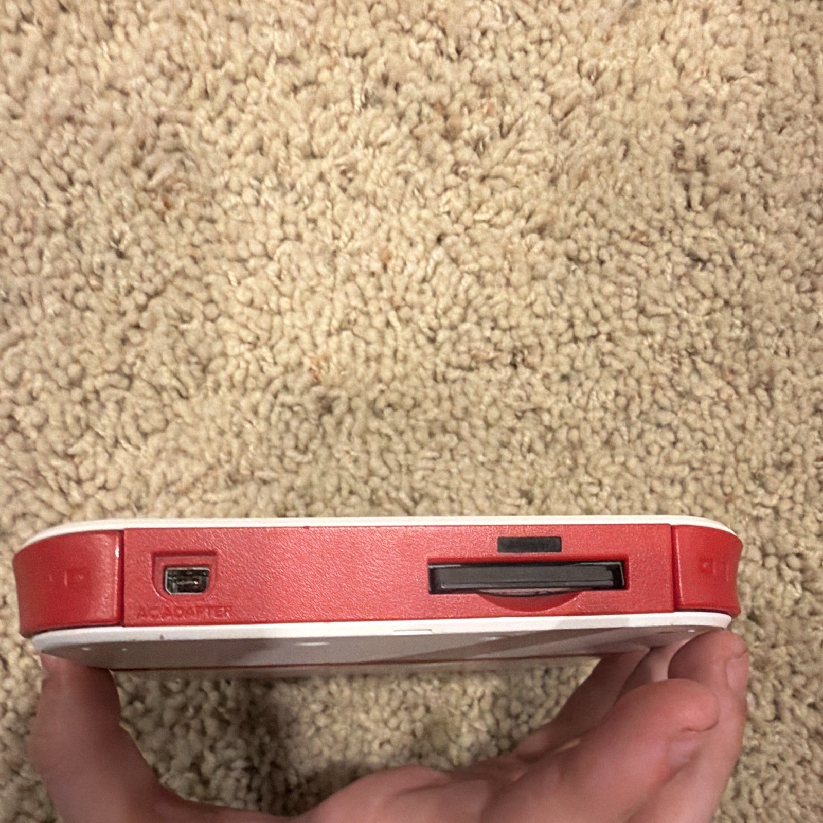 Nintendo 2DS White/Red Handheld Console w/ Charger, Wi-Fi, 4GB (FTR-001)