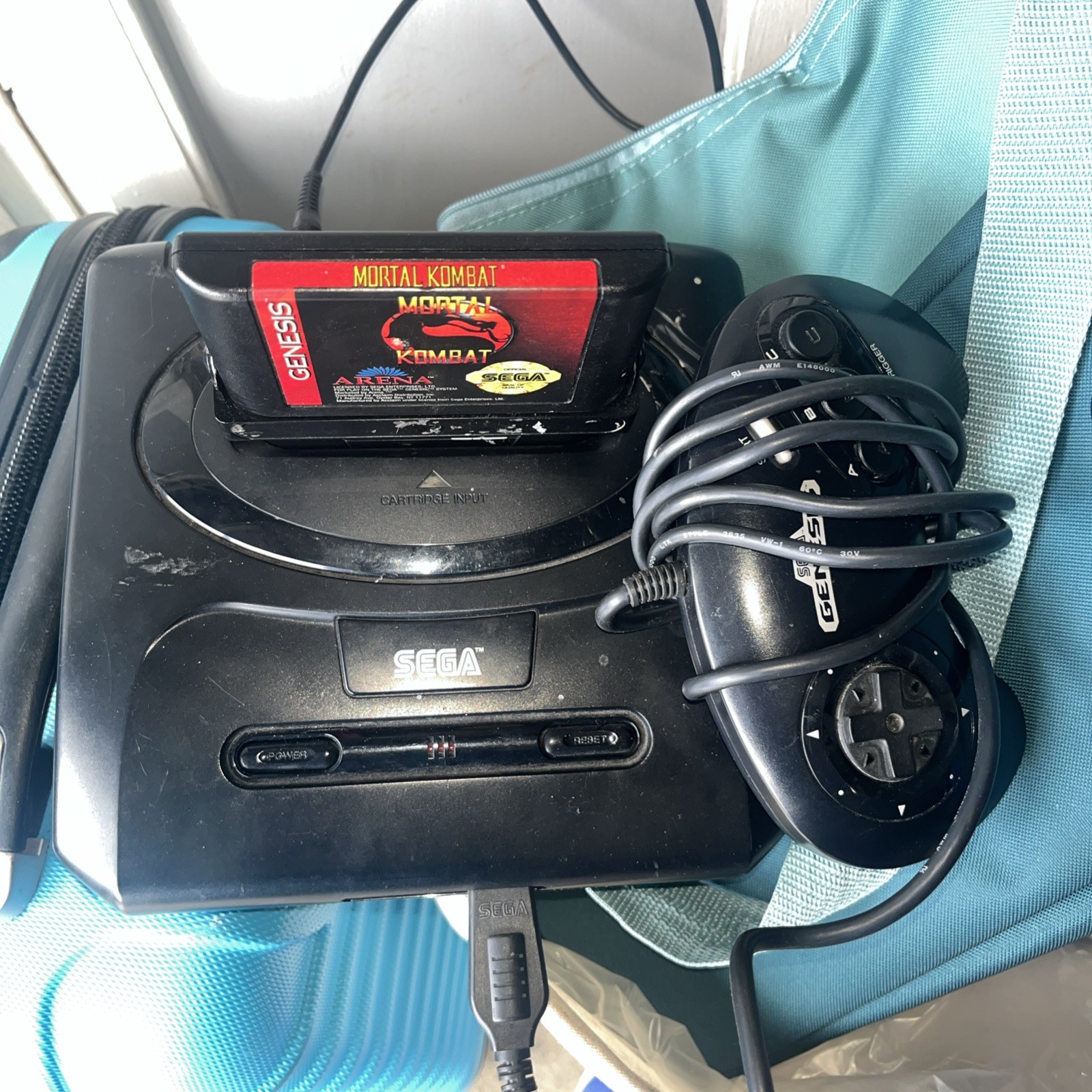 Authentic Sega Genesis Model 2 Tested and Working With One Controller And Hand