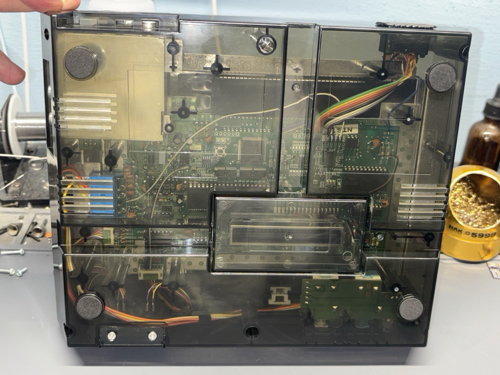 Ultimate NES RGB Nintendo Front Loader Full Recap LED Expansion Audio NESRGB V5