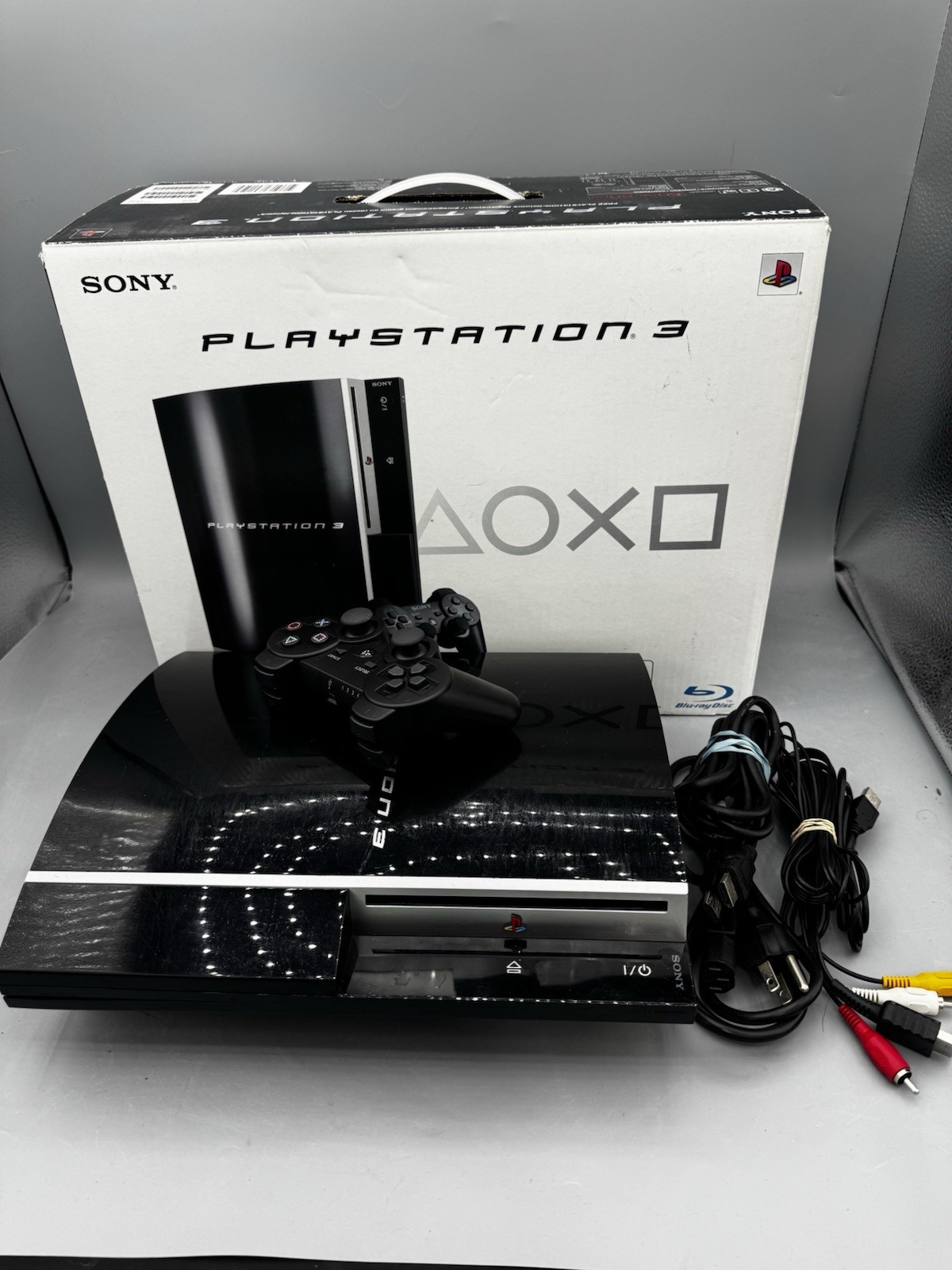 Sony PlayStation 3 FAT CECHL01 80GB Console Tested & Works CIB SERVICED READ