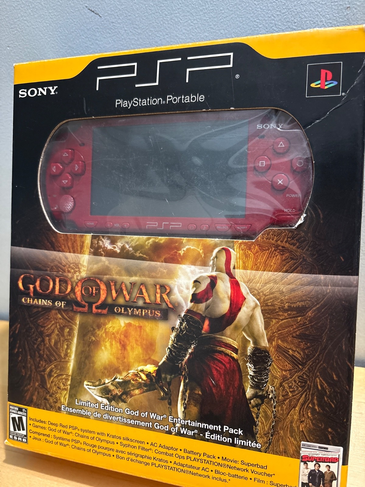 Sony PSP 2000 God of War Entertainment Pack 64MB Red Handheld System