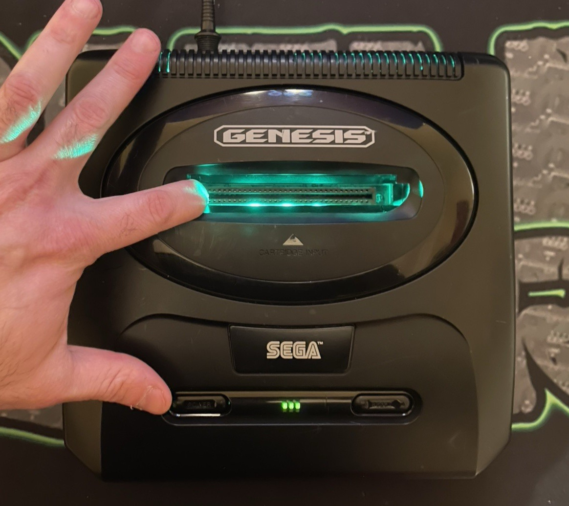 SEGA Genesis Model 2! Green LED Upgrades! Controller, AV and Power included!