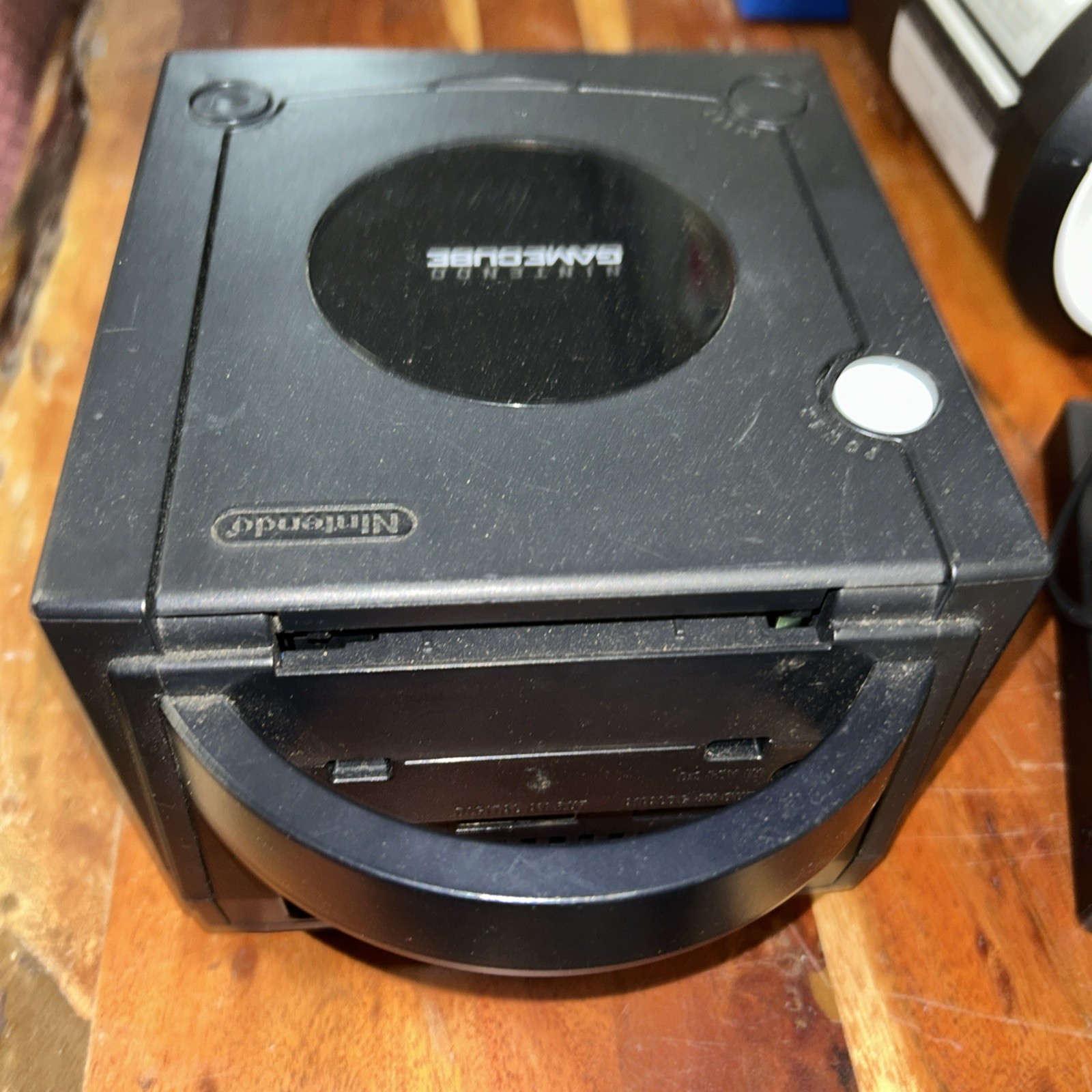 Nintendo GameCube JET BLACK. Cords, Controller And Instruction Booklet. Tested.