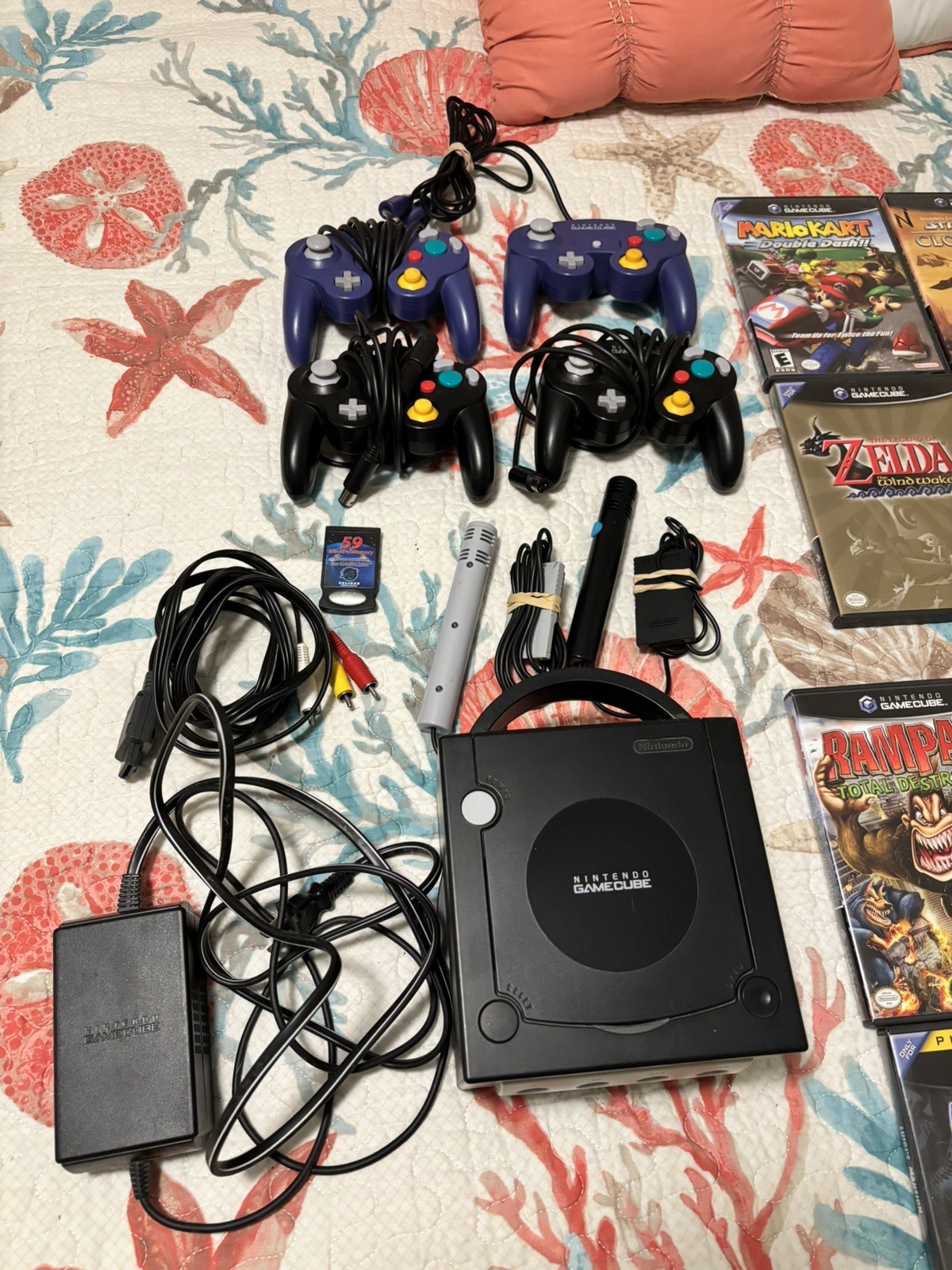 Nintendo Gamecube Console with 16 games Bundle DOL-101 Black – Fully Tested