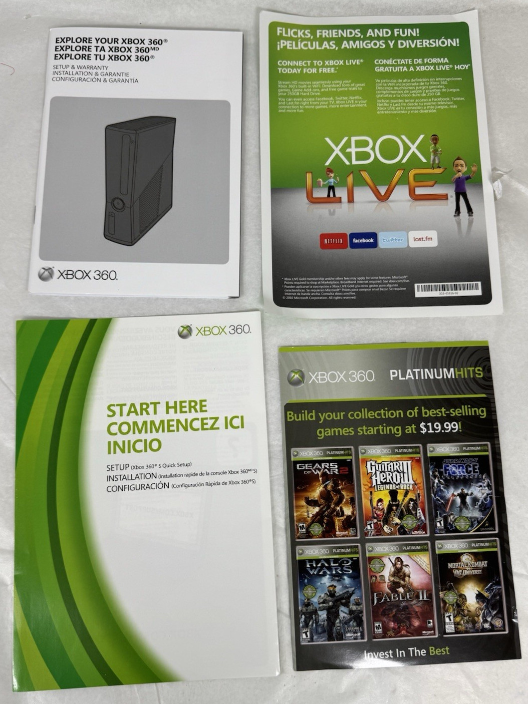 xbox 360 Slim Model 1439 Bundle 250 GB HD In Original Box Tested