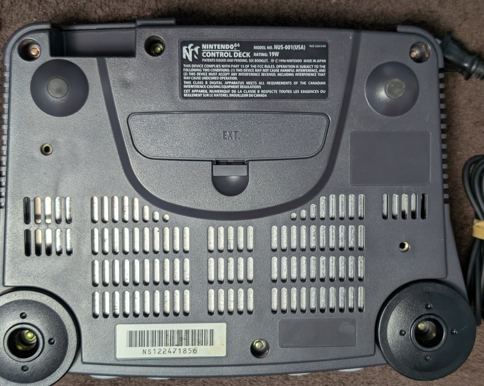 Nintendo 64 N64 Console Bundle 2 Controllers Memory Card For Parts Repair