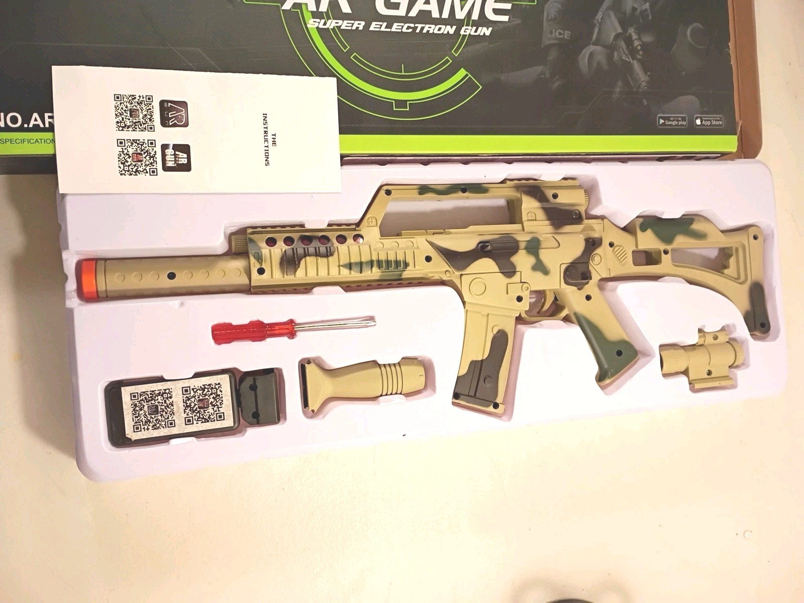 AR GUN Shooting Game AR-3010 Controller Smart Phone Holder Green Camo New