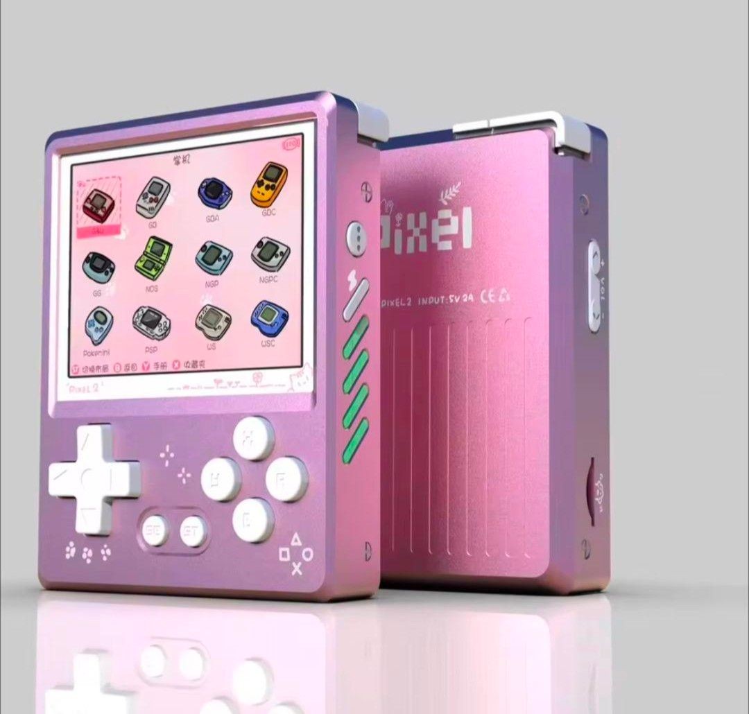 GKD Pixel 2 Pink 64GB Retro Handheld Game Console – New – Latest Model