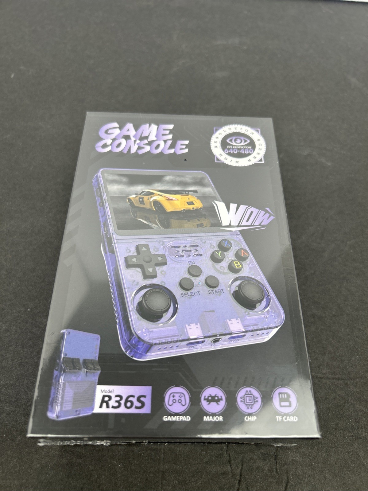 Hand held Retro Game Console Model R36S purple 20,000 built in games SEALED