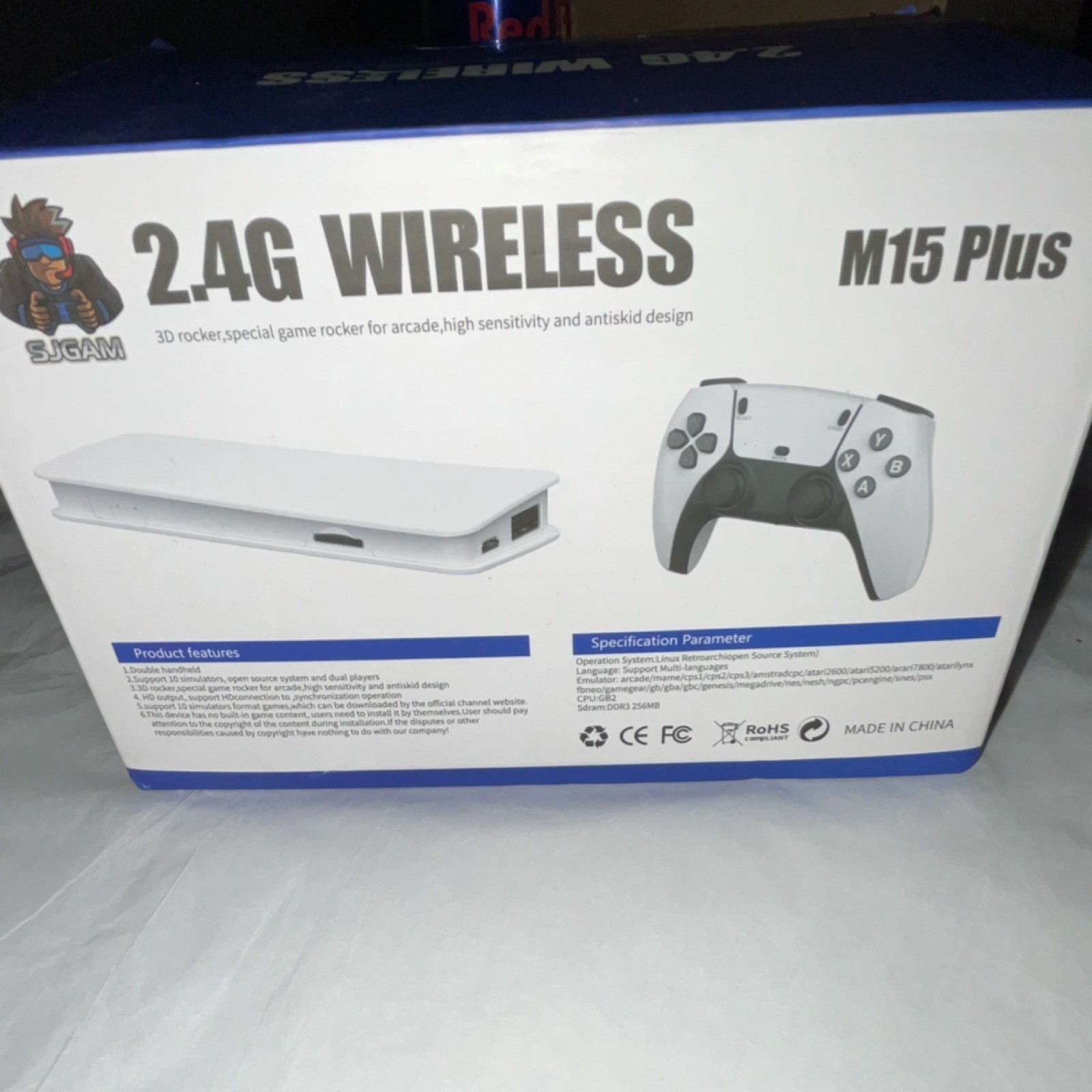 SJGAM M15 Plus 4K Wireless Game Console with Dual Controllers, HDMI, 3D Rocker