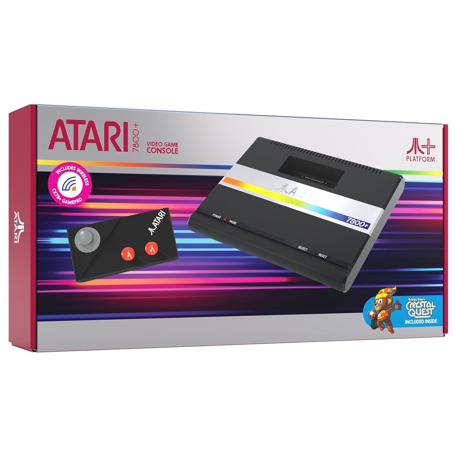 Official Atari 7800+ System w/ Wireless Controller – HDMI Output – Retro Gaming