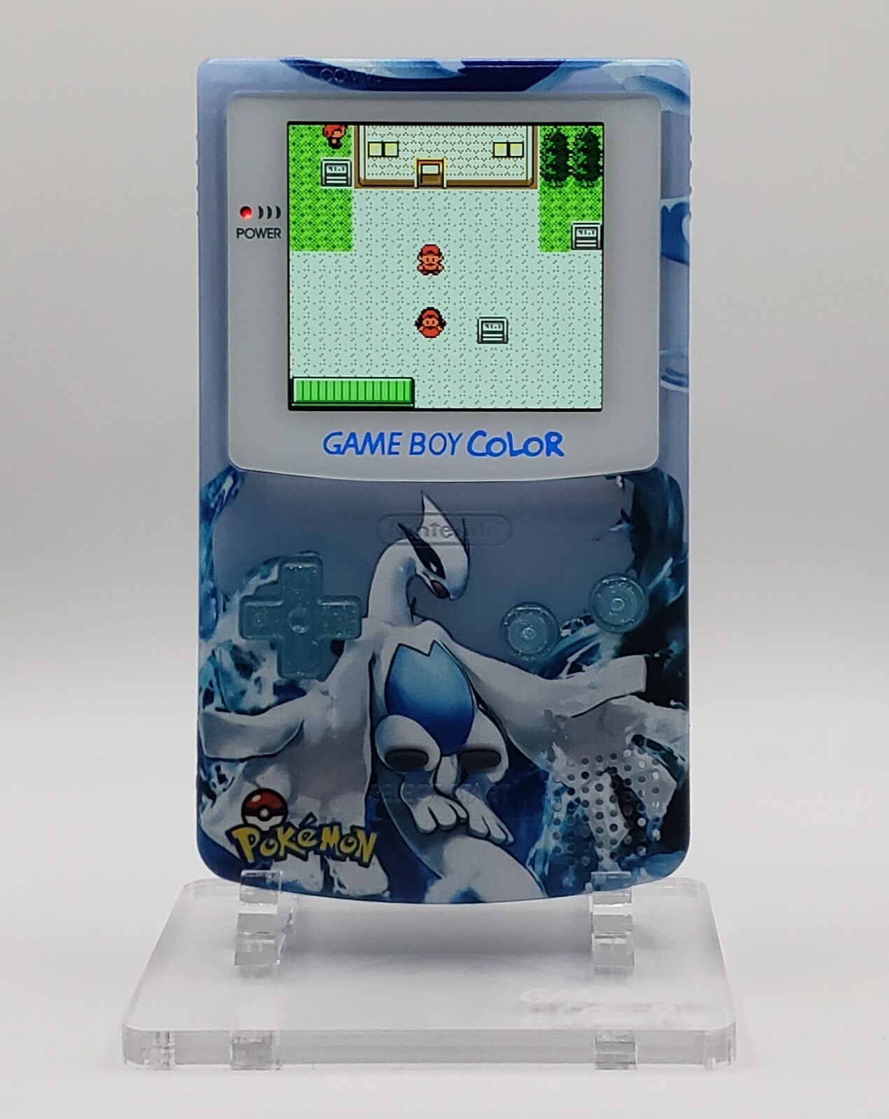 Laminated OLED Screen – Lugia Game Boy Color – New Speaker, Recapped, Silver