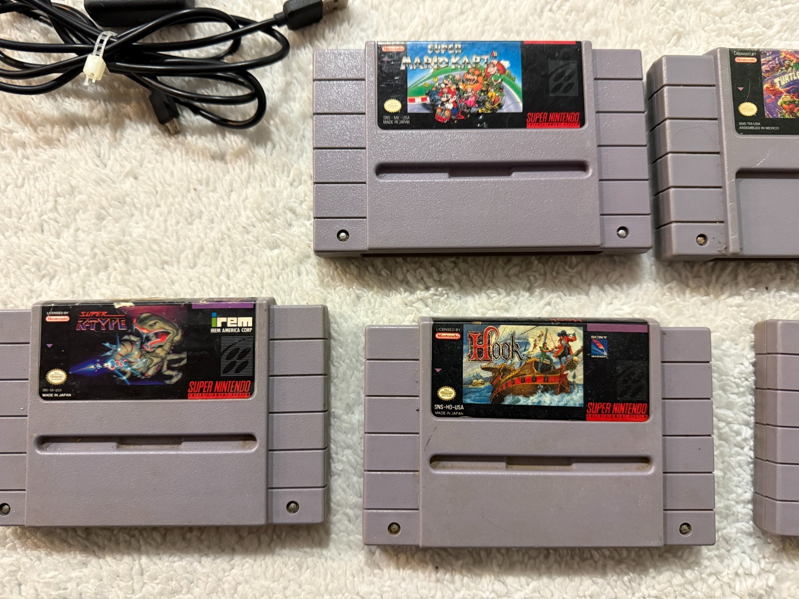 Super Nintendo SNES Jr Console Bundle 13 Games Mario TMNT Starfox & More Tested!
