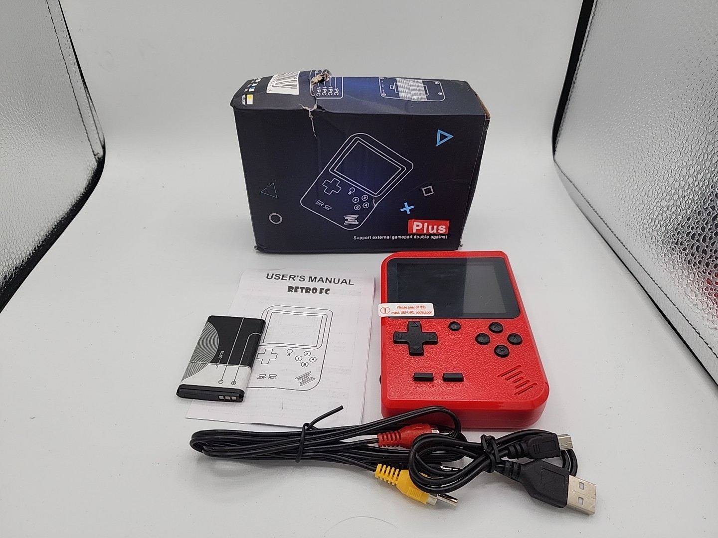 Game Box – Hand Held Game System, Blue 400 Games In 1 With Carrying Case