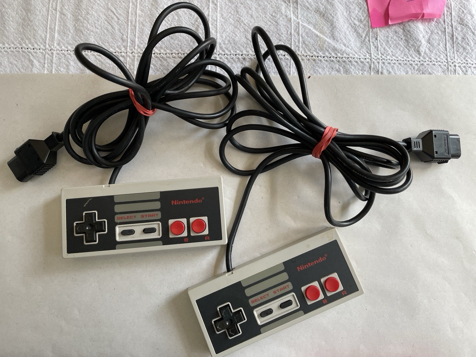 Nintendo NES-001 Console Bundle – 2 Controllers + 6 Games – Untested – No Cables