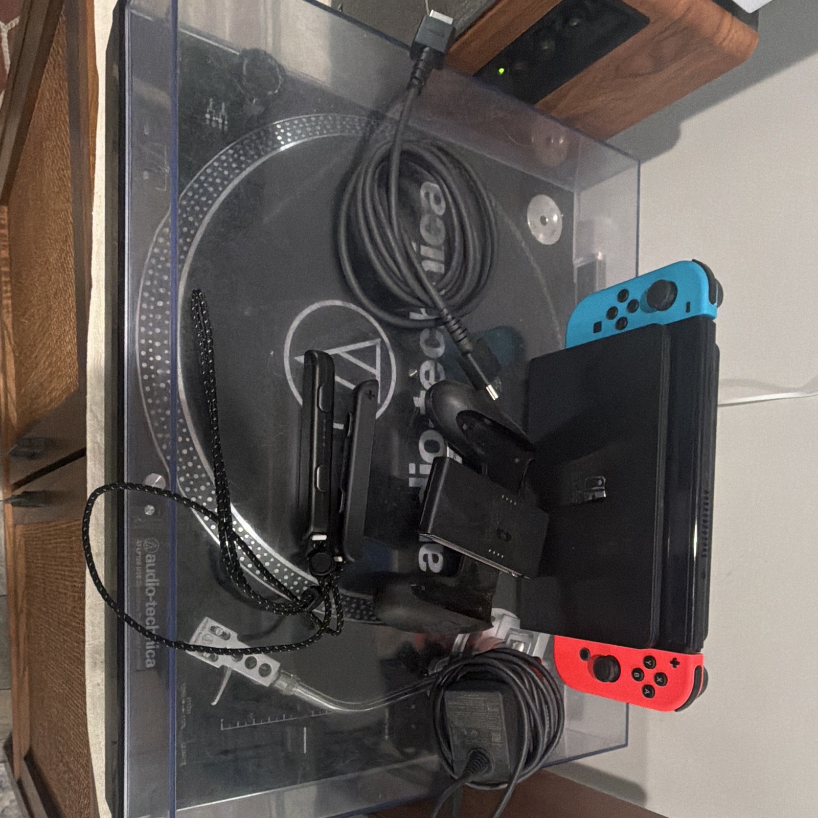 Nintendo Switch OLED Console Neon Blue/Red Joy-Con Dock HDMI 64GB Handheld