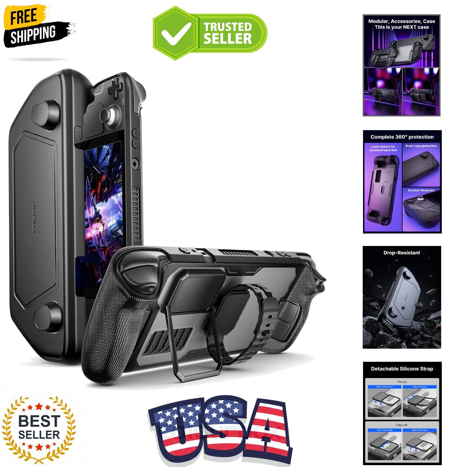 PC0104 ModCase Compatible with Steam Deck, Steam Deck Case Comprehensive Prot…