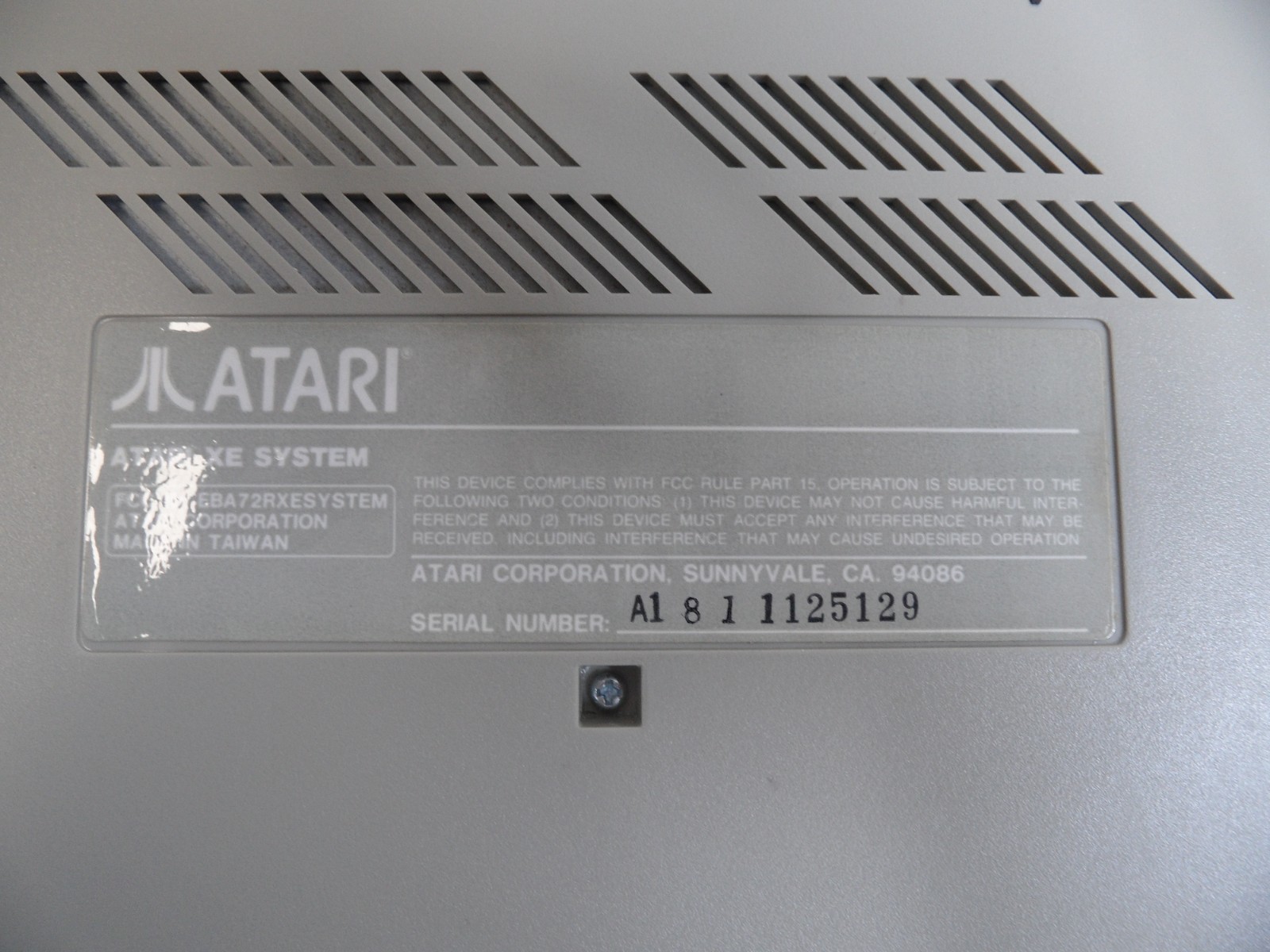 Atari XE XRGS Game System Console w/ Power Supply , Joystick, – Tested