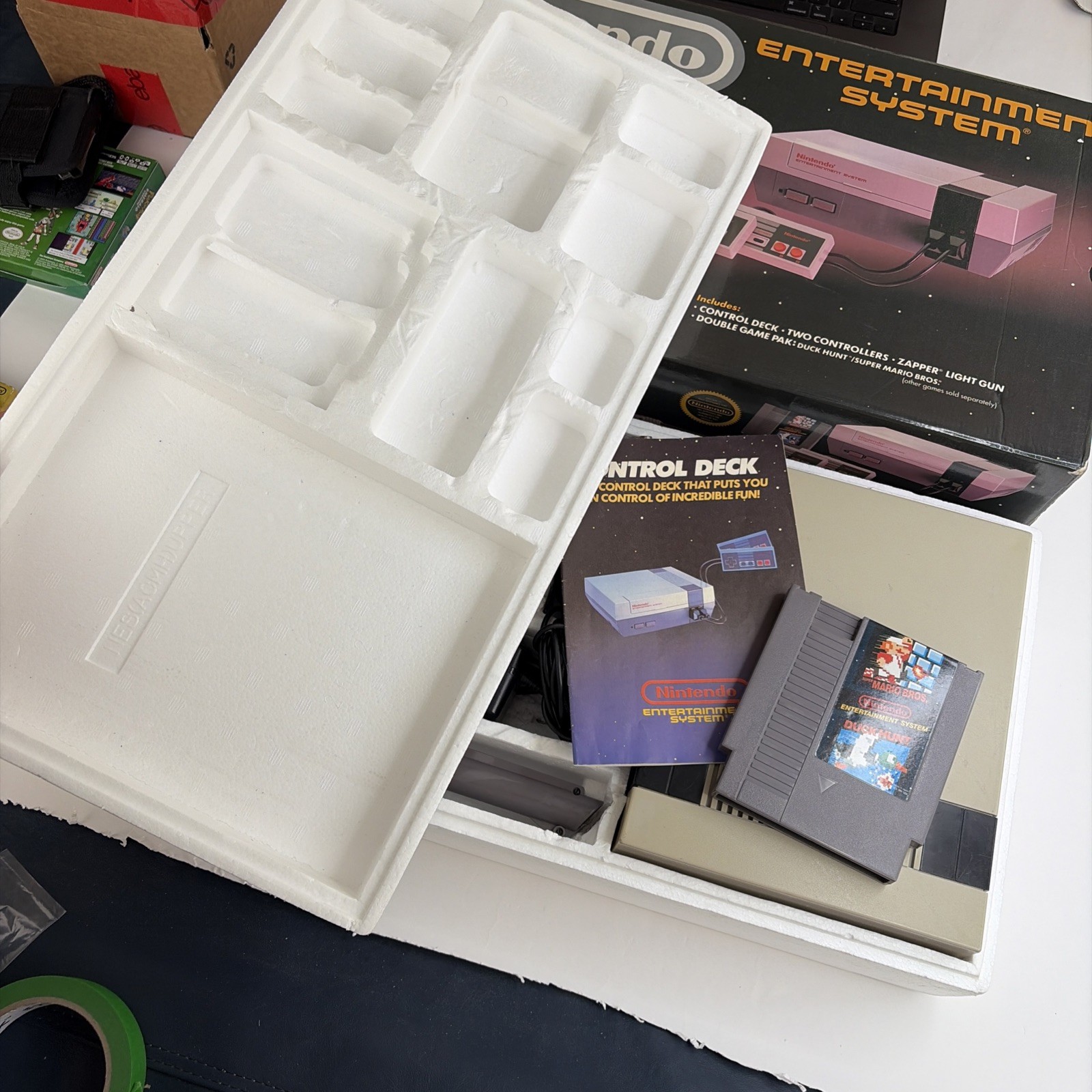 NES Nintendo Entertainment System Console Action Set Complete CIB Box W Mario