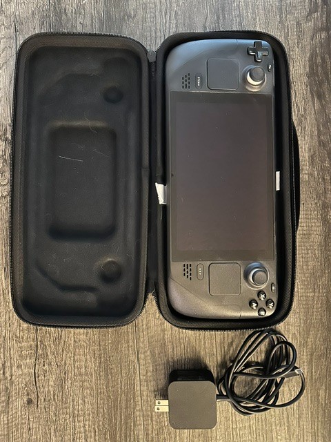 Valve Steam Deck 64GB Handheld Console – Black w/ 512GB SD Card/Case/Charger
