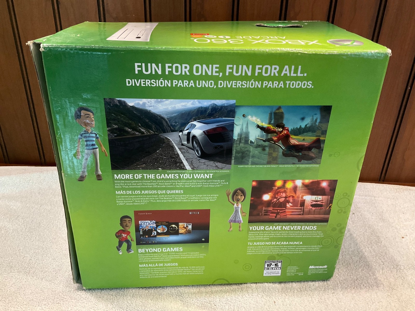 Vintage Microsoft Xbox 360 Arcade Edition White Console System CIB Tested Workin