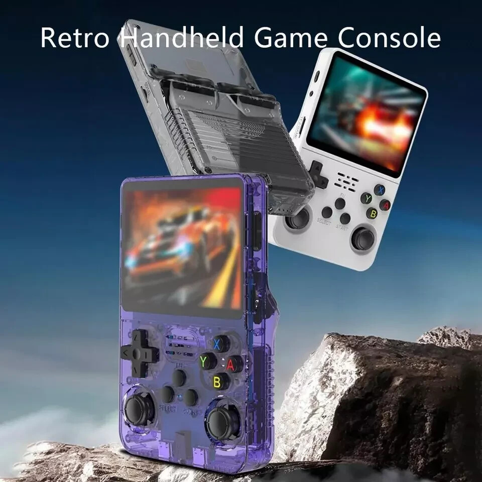 Handheld Game Console Retro Style Built-in 15000+ Games 64GB Fast Charge