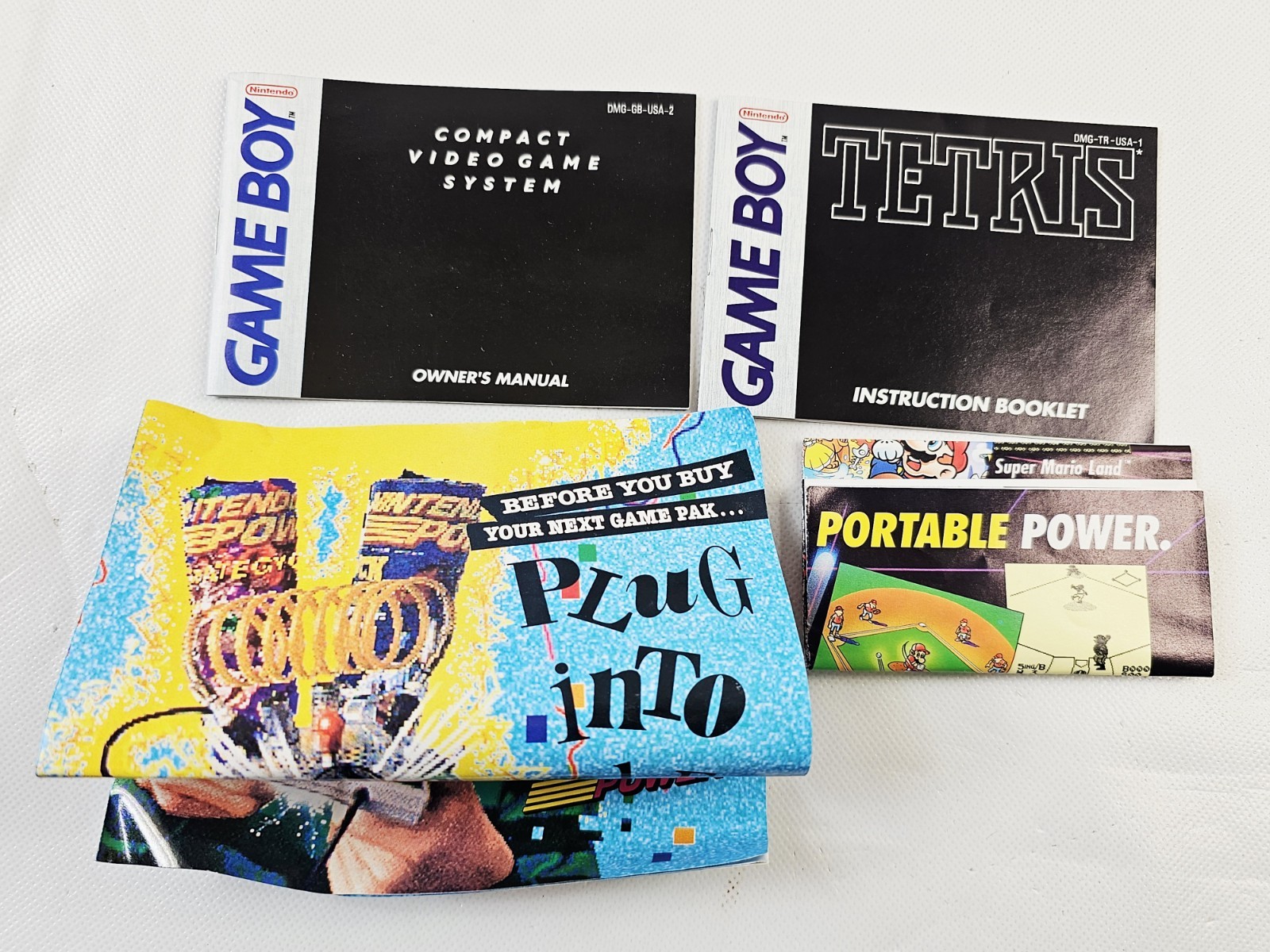 Original Game Boy DMG-01 Console Handheld w/ Tetris Box Manuals Tested Works