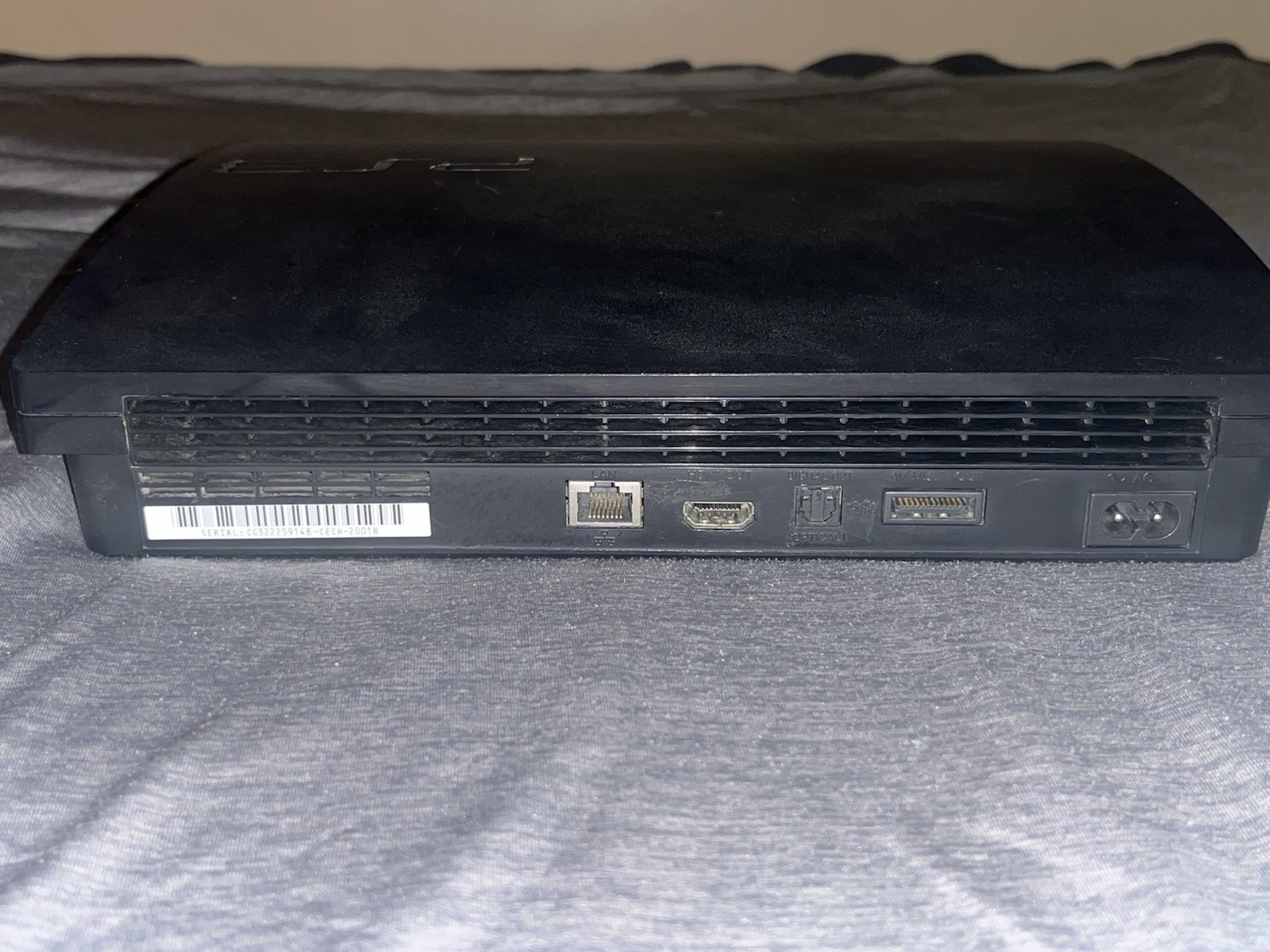 Sony PlayStation 3 Slim 250GB Console Charcoal Black CECH-2001B Power Cord HDMI