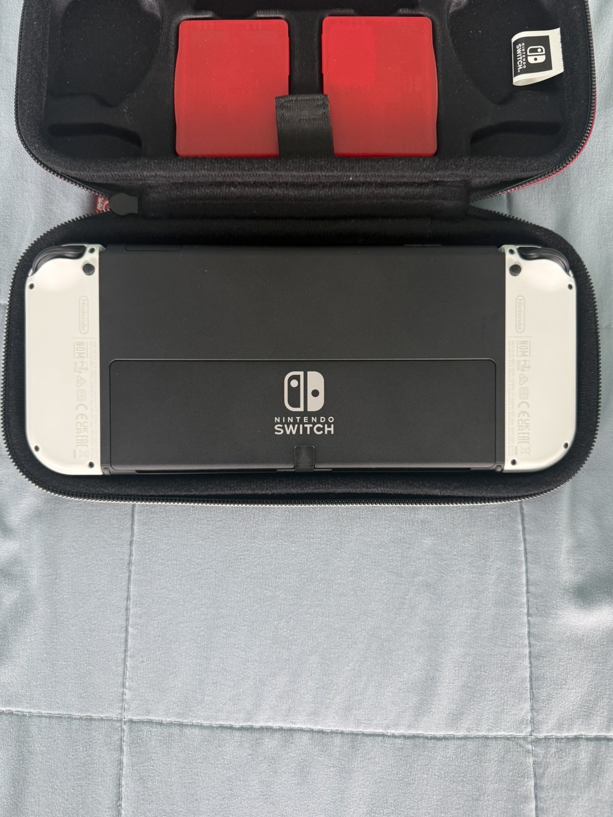 Nintendo Switch OLED Model HEG-001 Handheld Console – 64GB – White Includes Case