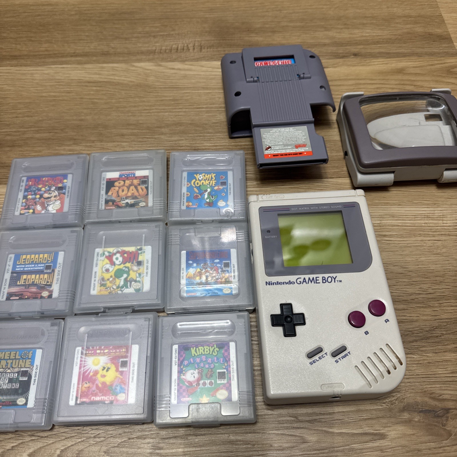 Nintendo Game Boy DMG-01 Made In Japan Bundle w/GameGenie&10 Games