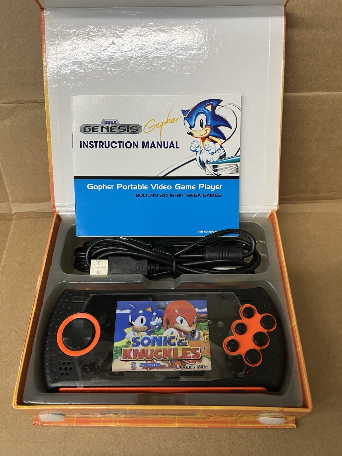 AT Games Sonic Portable Player 2.8” Color LCD Display 20 Games – New, Rare Item!