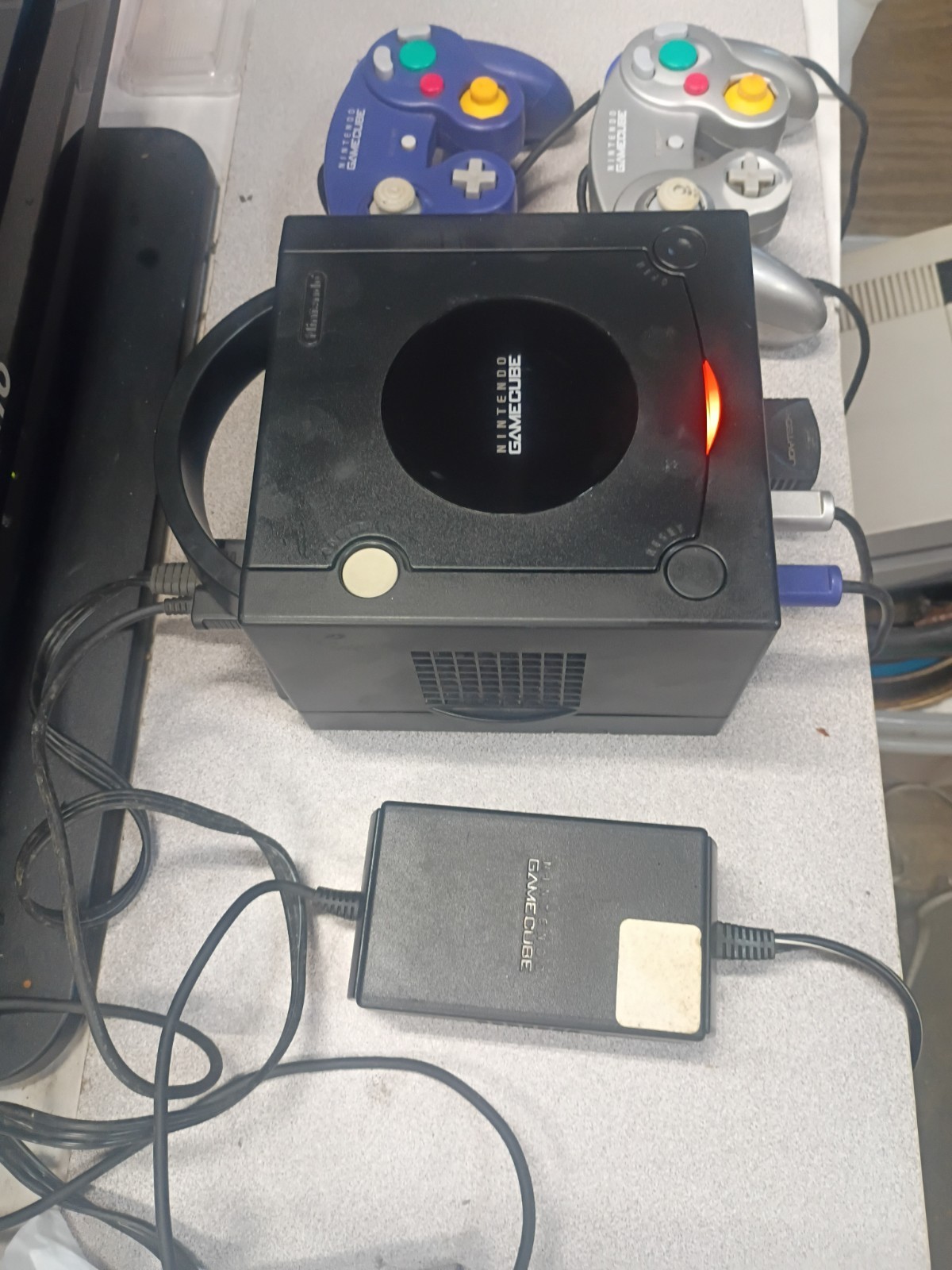 Nintendo GameCube Console (USA) Black Working W/Remote 1 Game & 16mb Memory Card