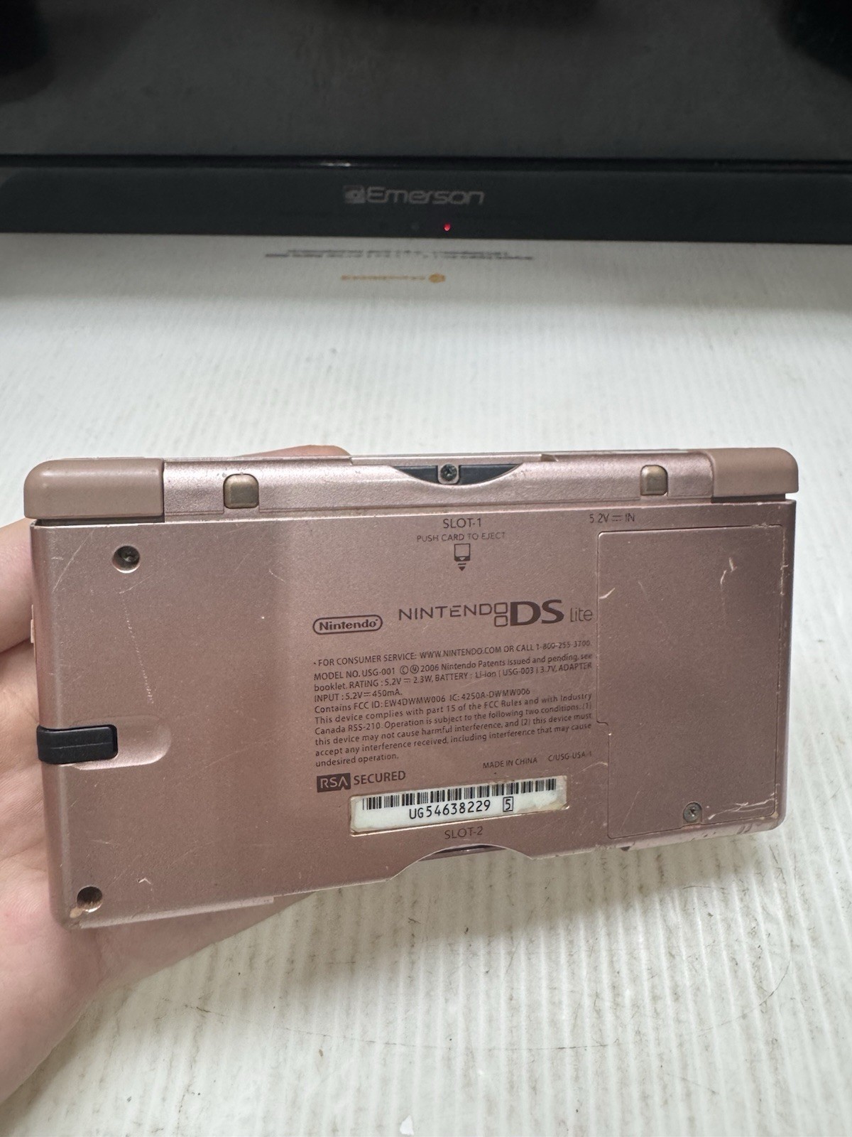 Nintendo DS Lite Video Game Handheld Console – Metallic Rose Tested Acceptable