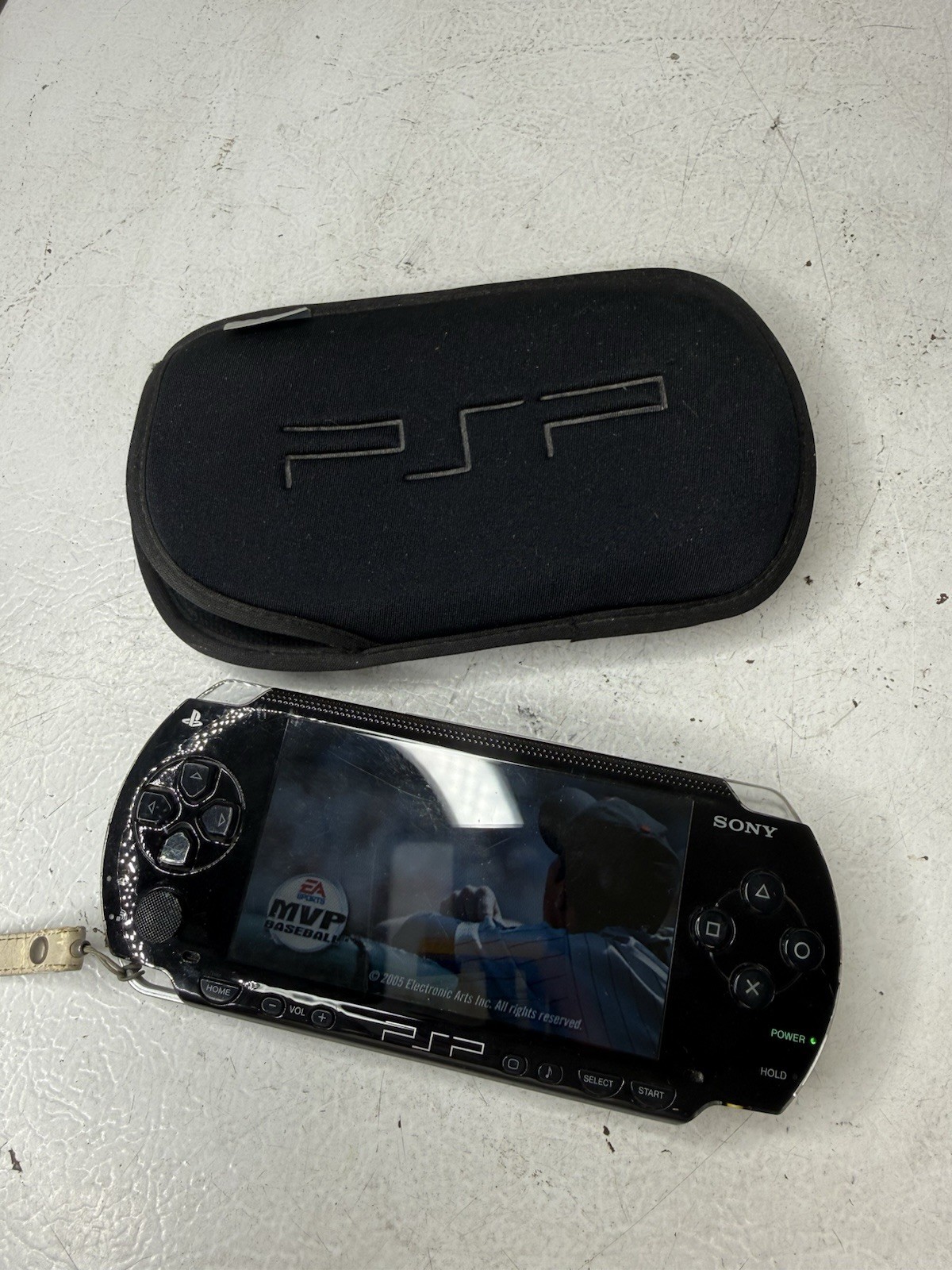 Sony PSP-1001 Black Console + MVP Baseball+32mb Memory Card TESTED PICS