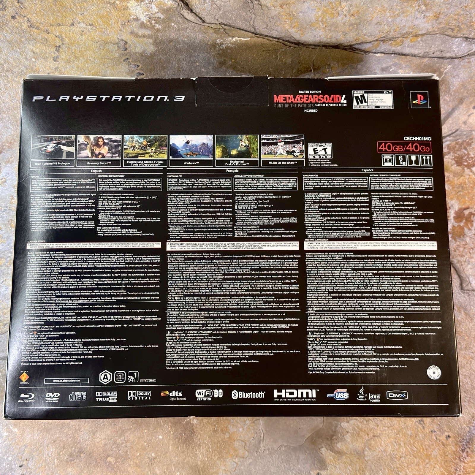 Sony PlayStation 3 PS3 Metal Gear Solid 4 Limited Edition Console *NTSC!! READ!*