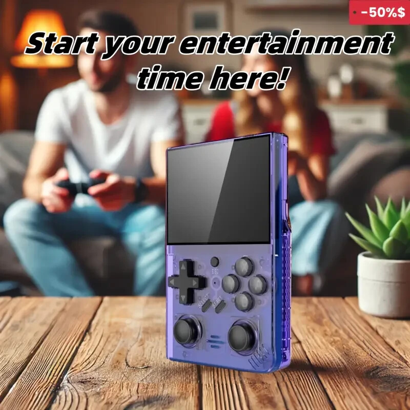 Retro Handheld Gaming Console – 3.5″ IPS HD Screen, USB-C Charging, Large Memory