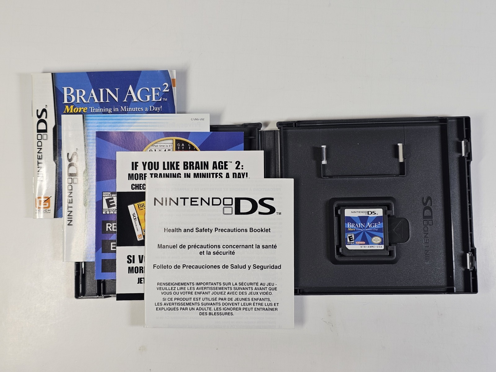 Black Nintendo DS Lite Handheld Bundle, 5 Games, Travel Case & Charger, Tested