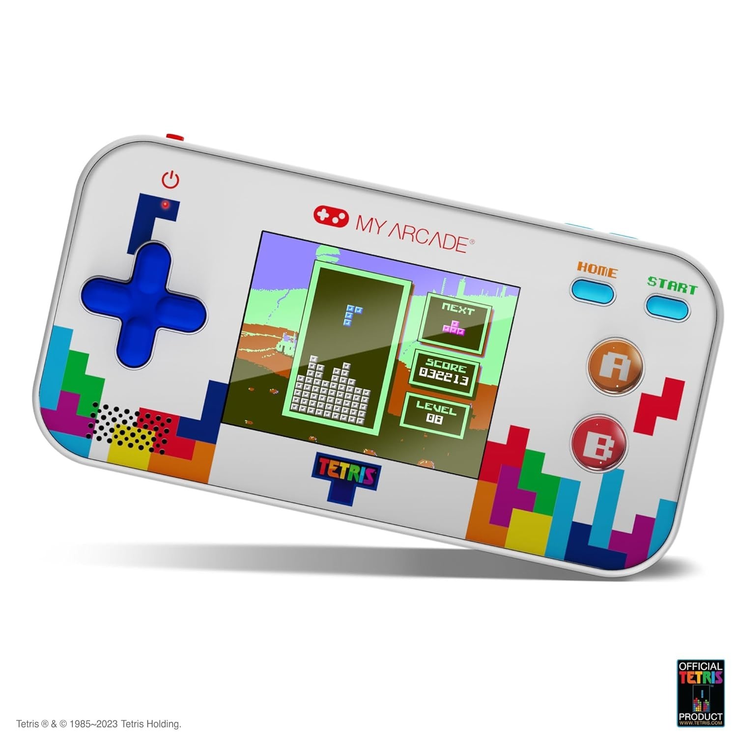 Battery-Powered Tetris Handheld with 200 Arcade Games and Lightweight Design