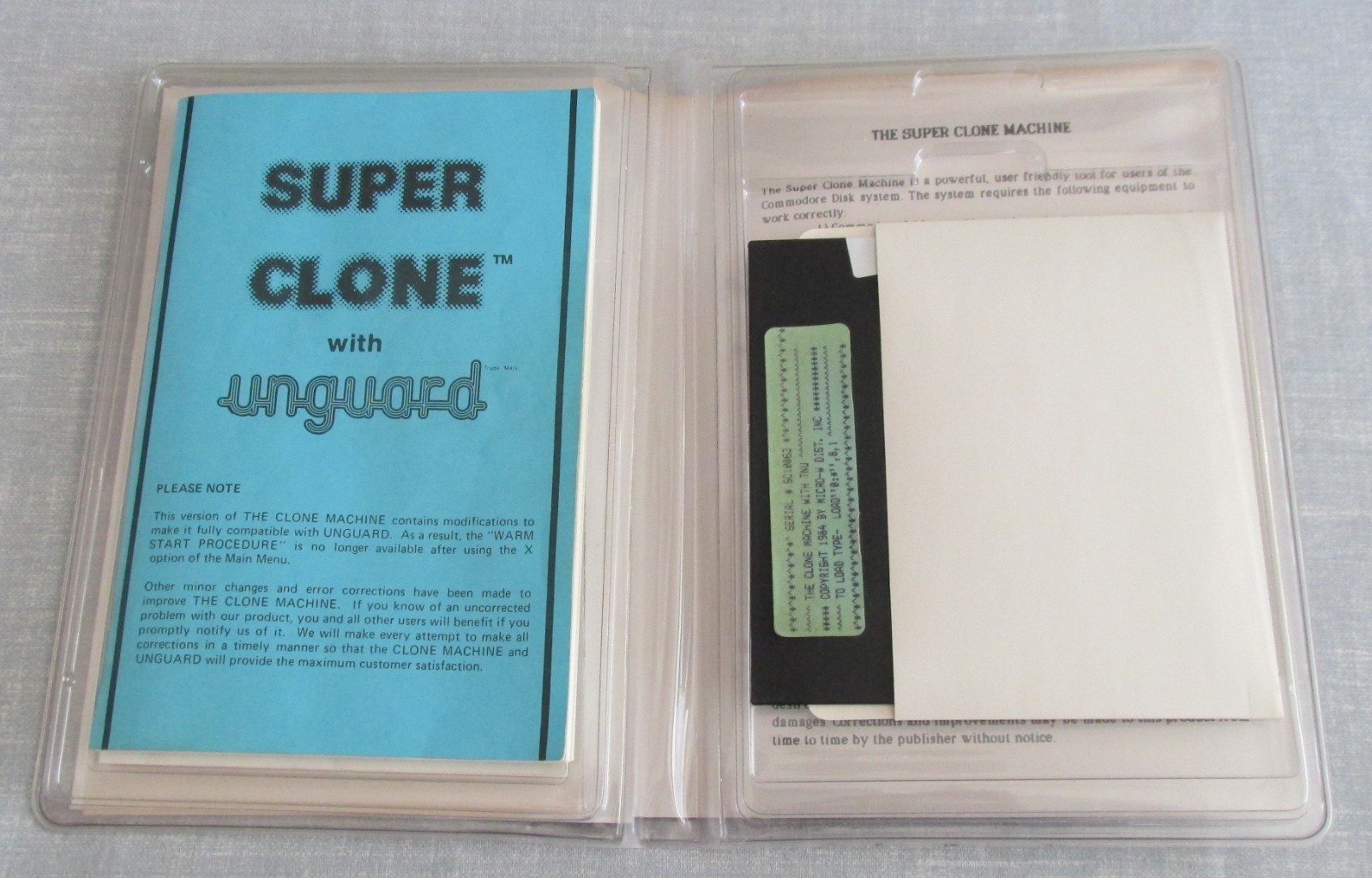 COMMODORE 64 THE SUPER CLONE MACHINE COMPLETE WITH FLOPPY MANUAL & BOX TESTED