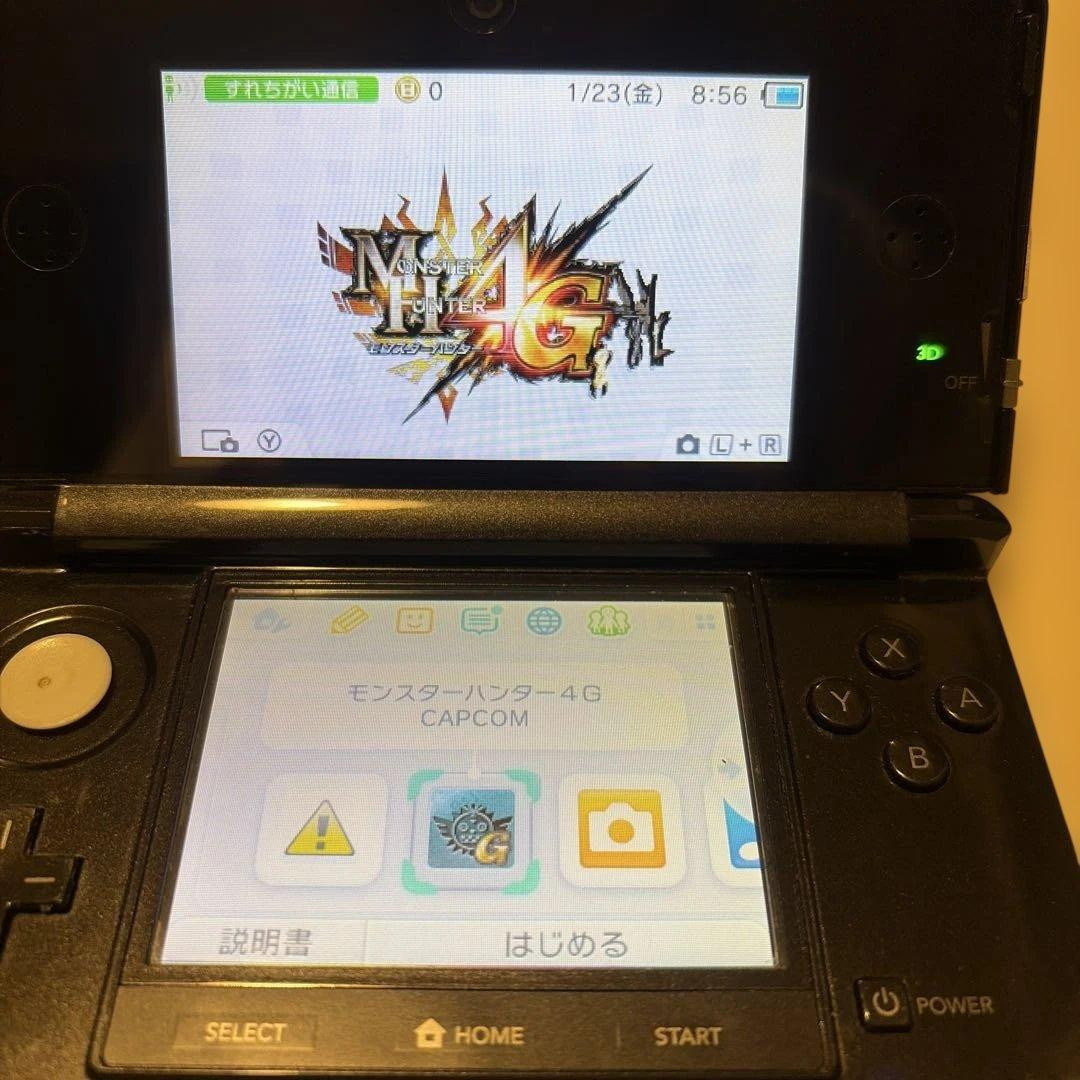 Nintendo 3DS Cosmo Black Japan Region Locked NTSC-J Tested Working Bundle 026