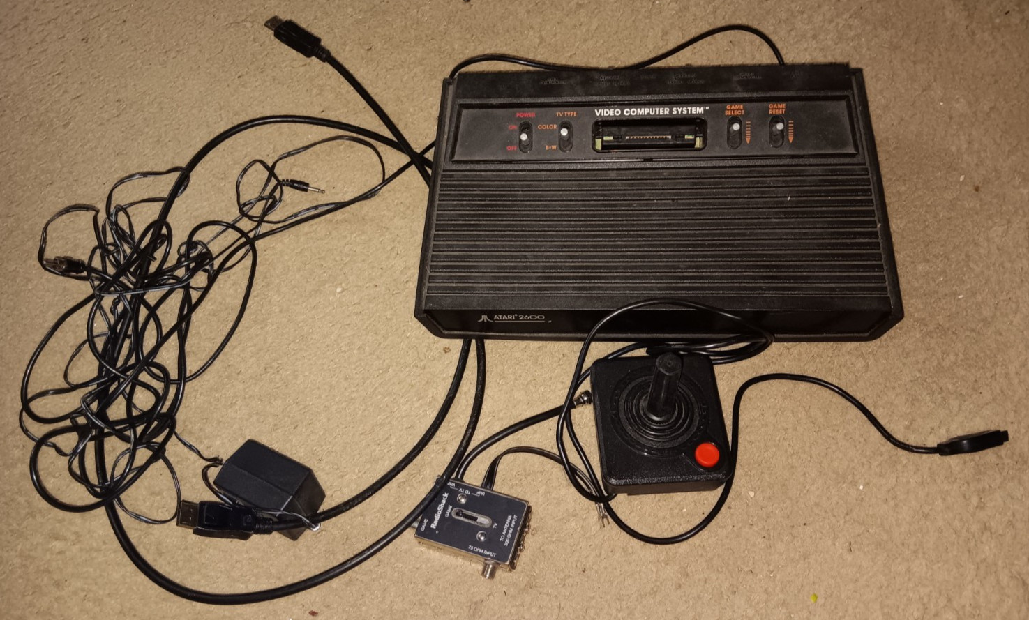 Atari 2600 Launch Edition Black Console (NTSC). Untested But Estate Fresh