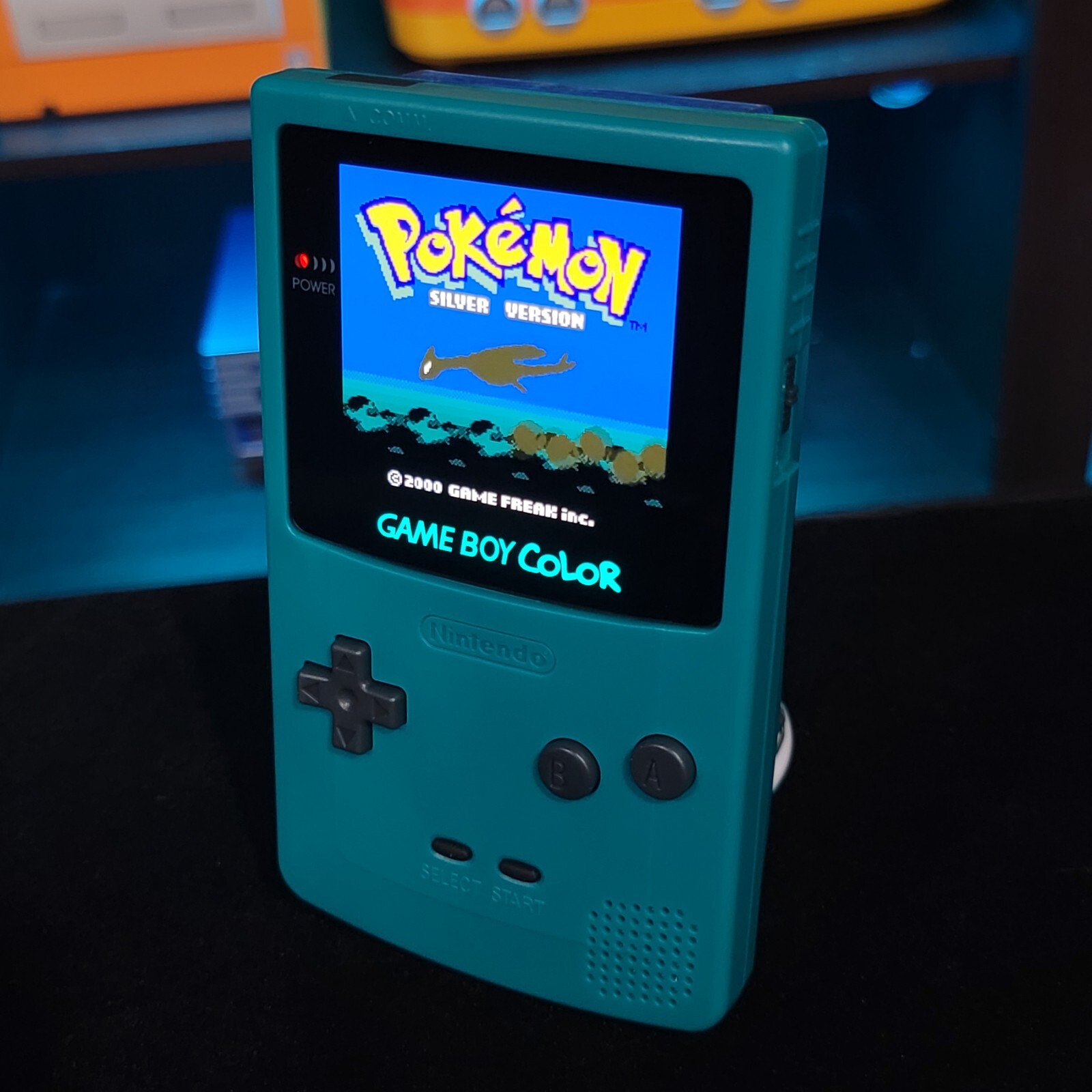 White Gameboy Color Console OLED Touch Screen And USB-C Rechargeable Battery