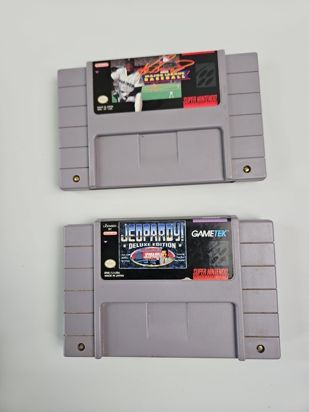Super Nintendo Console SNES 2 Games 1 OEM & 1 Non Controller Teste&Work -READ-