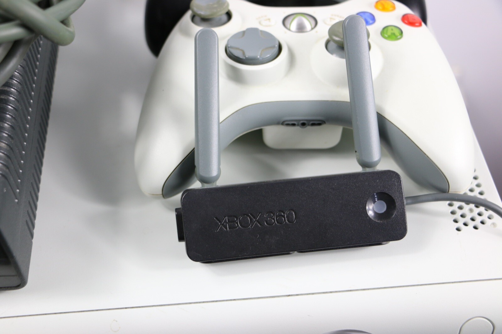 Microsoft Xbox 360 Console Bundle OEM Controller WiFi Adapter Tested