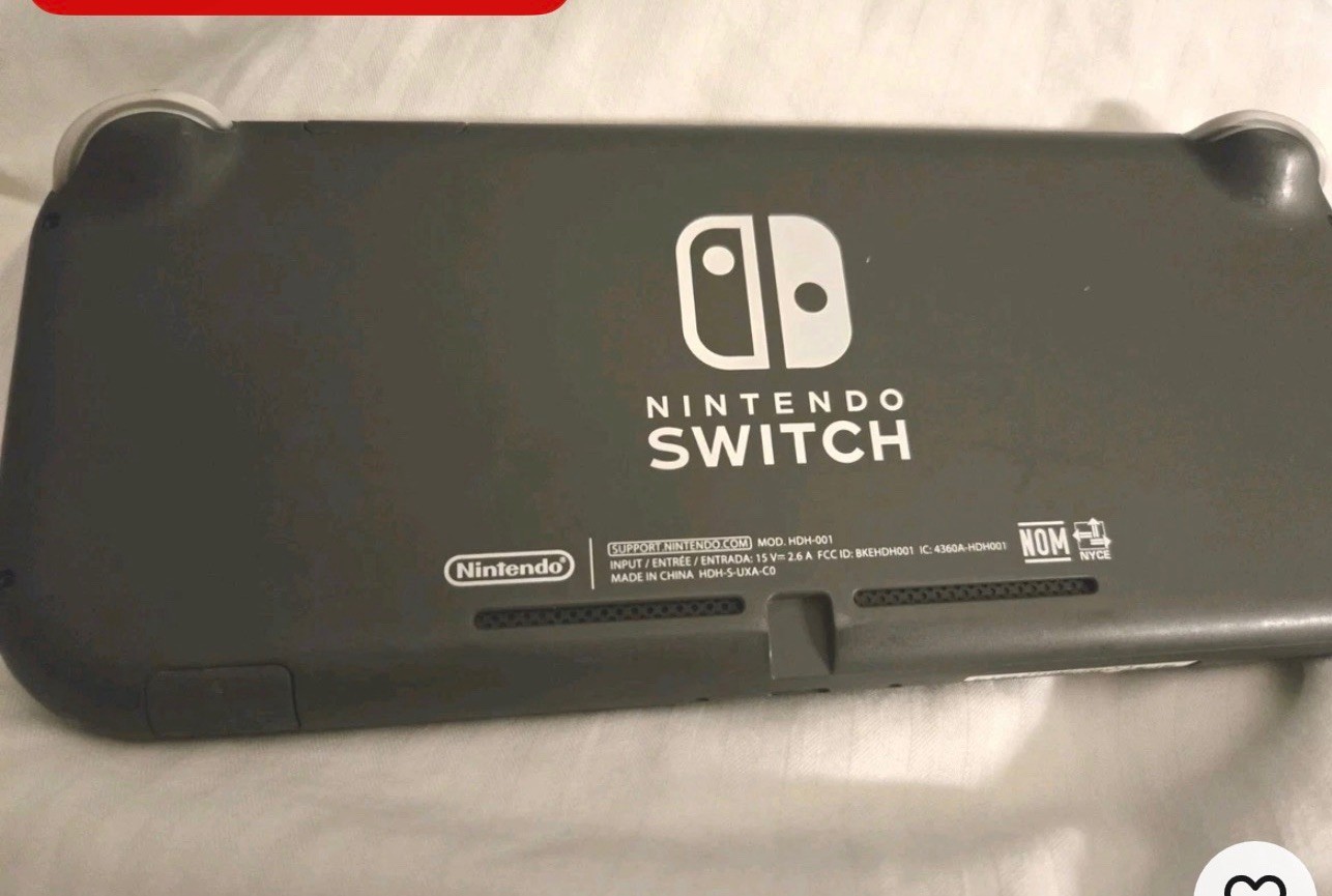 Nintendo Switch Lite Gray Handheld System Tested Working