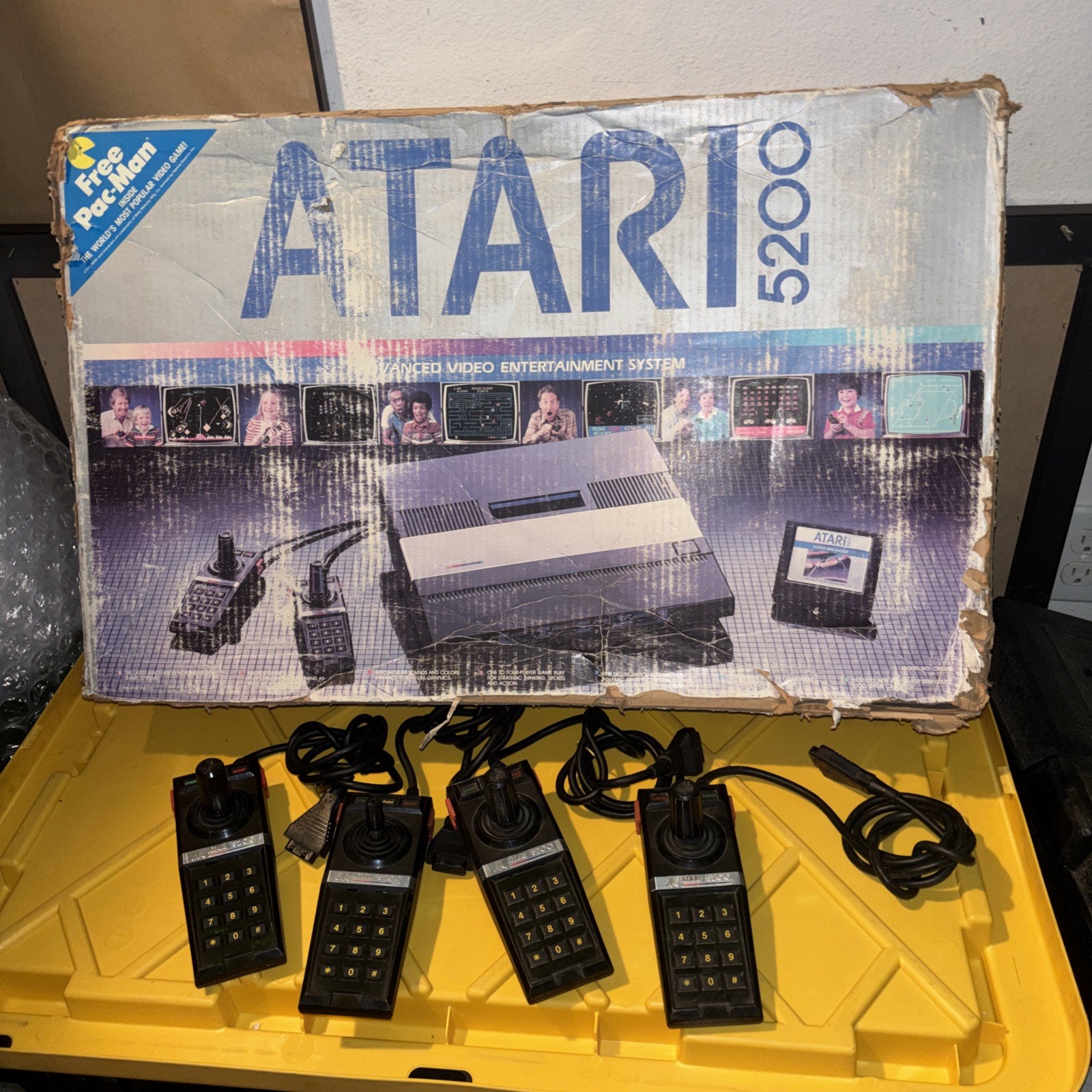 Atari 5200 Console 4-Port Complete Bundle w/ Box 4controllers, All Manuals