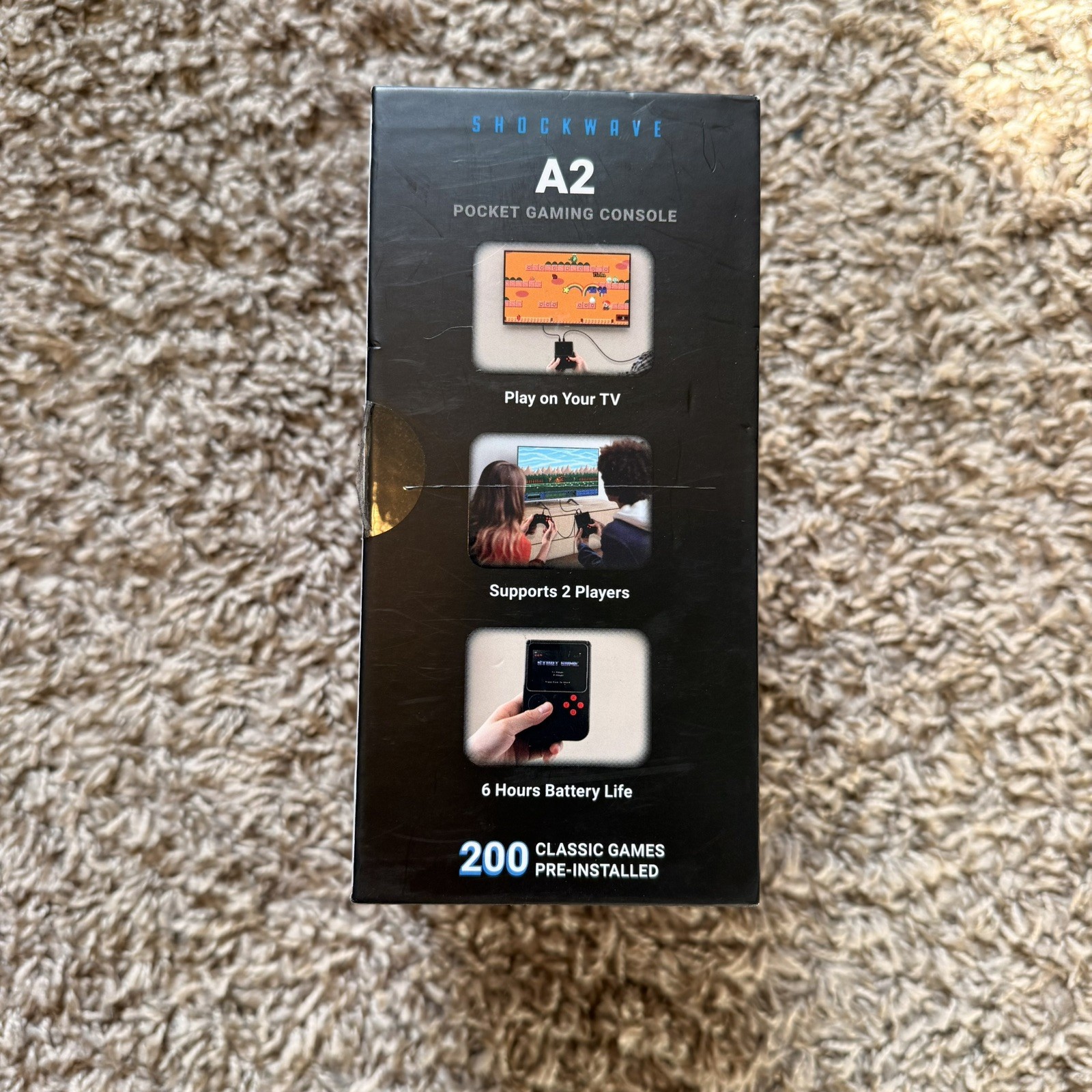 A2 Pocket Gaming Console with 200 Classic Games-NEW/FACTORY SEALED