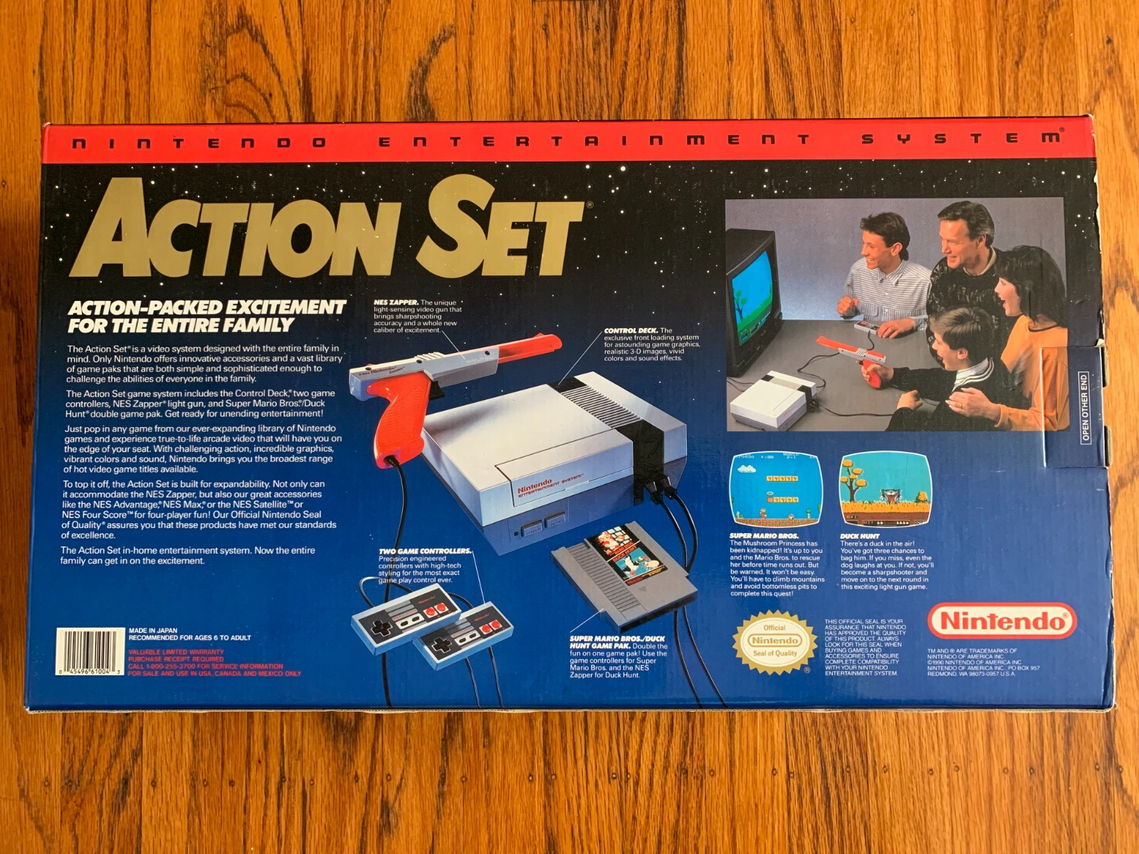 Nintendo NES Action Set console system 100% complete in box with protector