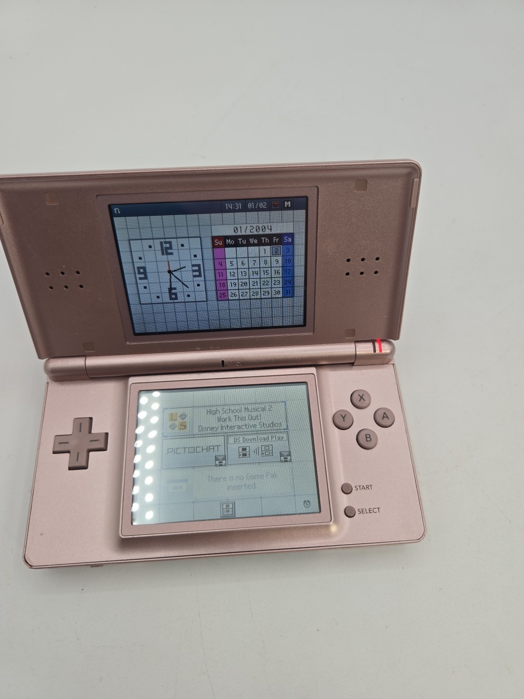 Nintendo DS Lite System Portable Gaming Console – Metal Pink Bundle Tested Works
