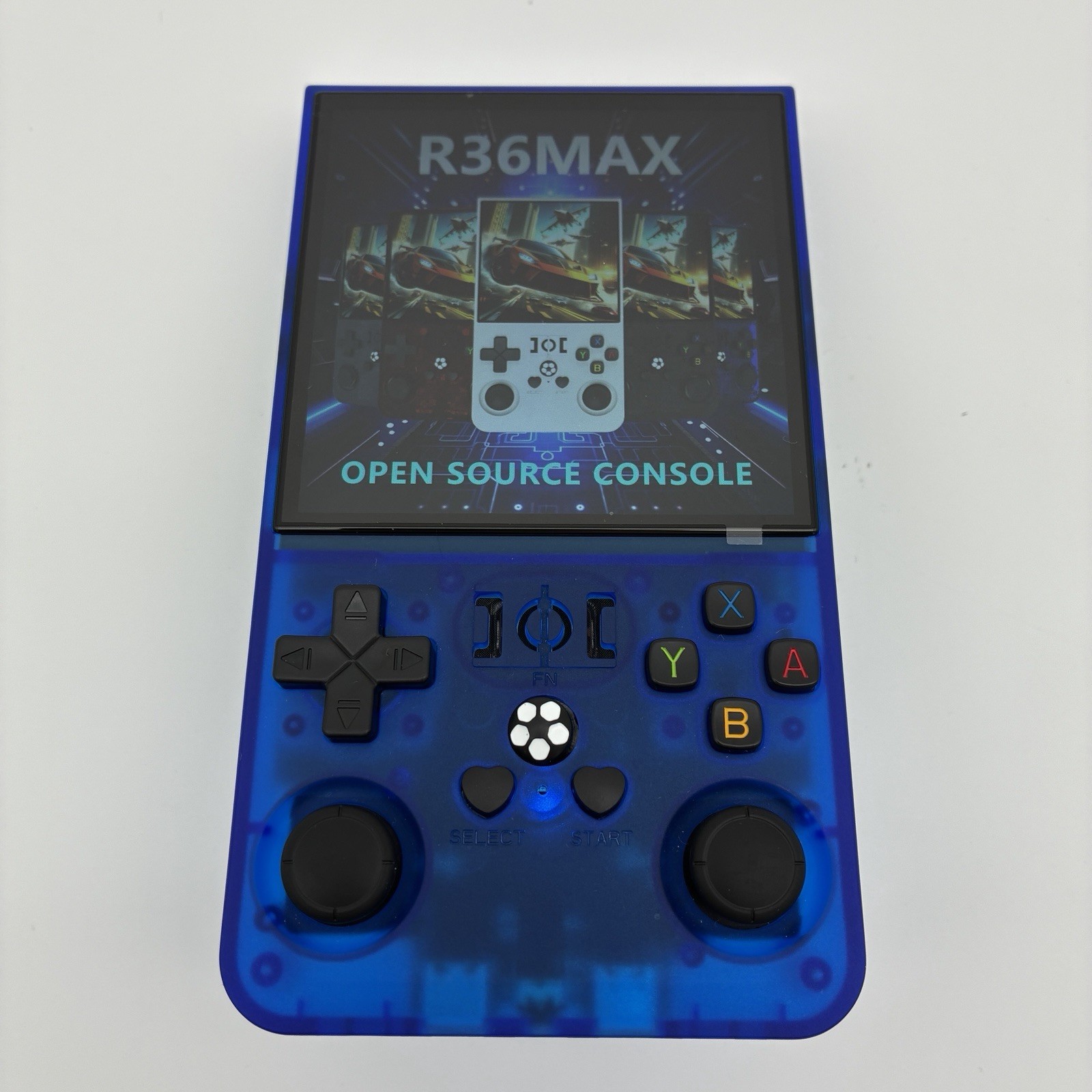 Blue R36MAX Retro Handheld Game Console 720×720 IPS Screen 64GB TF Card 4000mAh